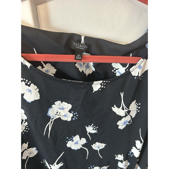 Talbots Effortless Jersey Bella Dress Plus Size 3XLP Floral Short Sleeve 2 Pack - Picture 7 of 12
